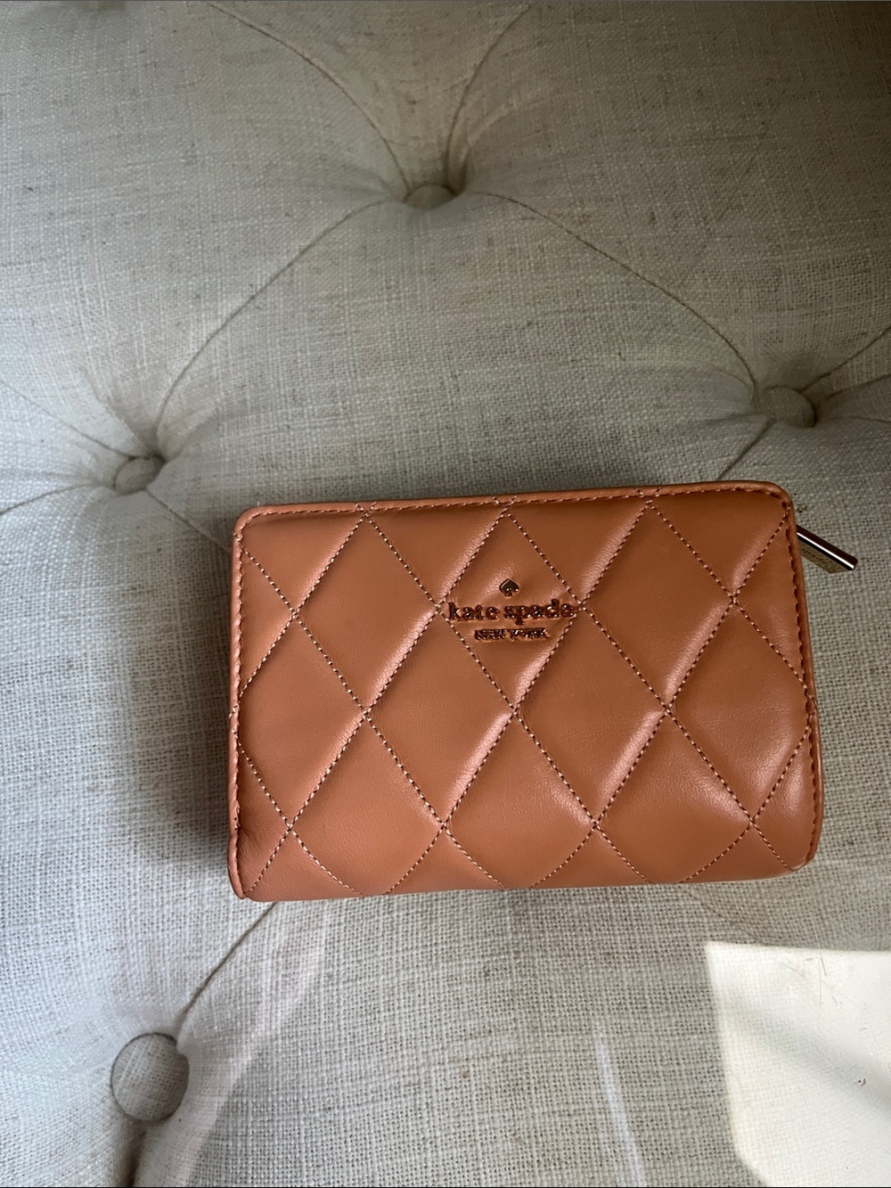Kate Spade Carey Quilted Medium Bifold Wallet Tiramisu